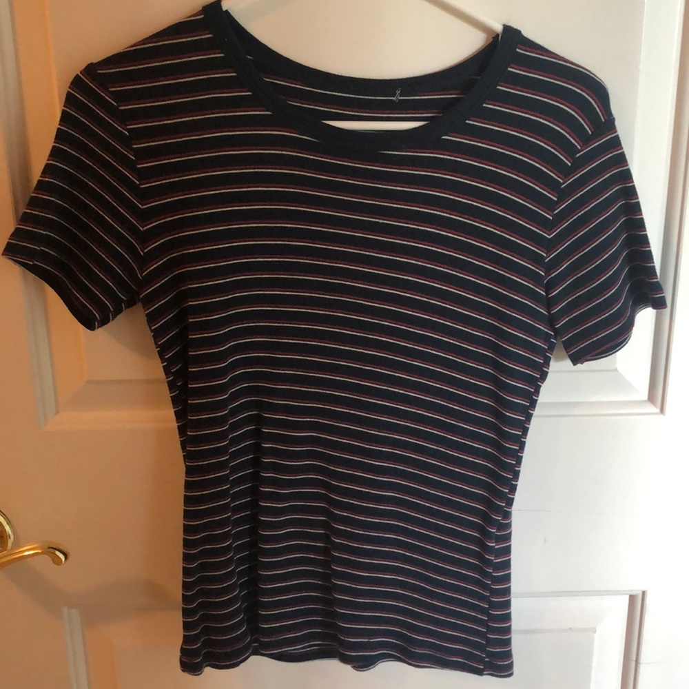 cropped stripped tee